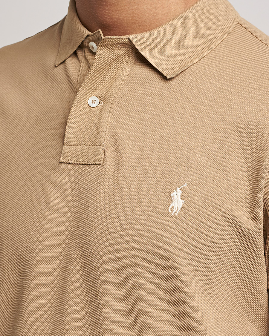 Men | Polo Shirts | Polo Ralph Lauren | Custom Slim Fit Polo Luxury Tan