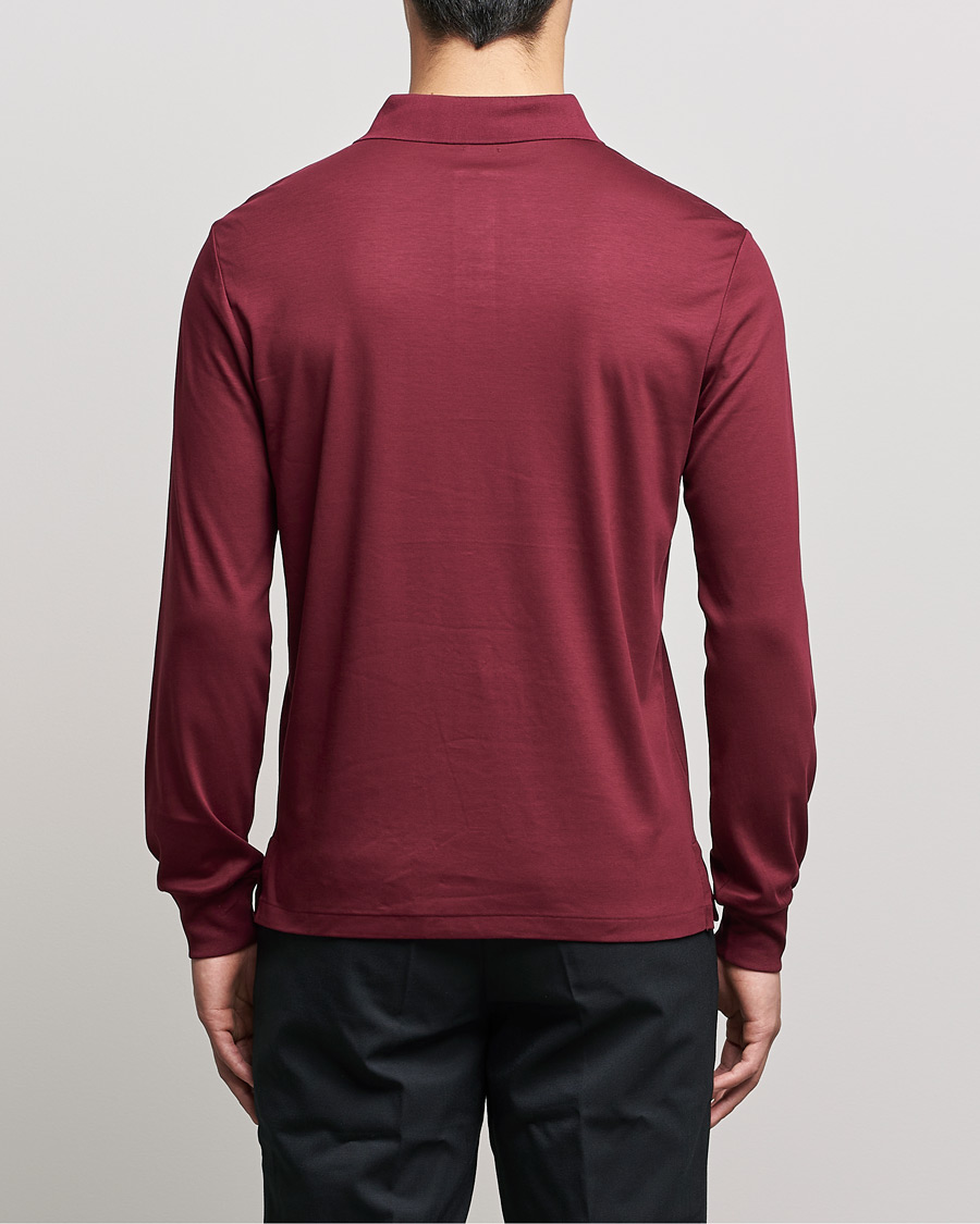 Men | Sweaters & Knitwear | Polo Ralph Lauren | Luxury Pima Cotton Long Sleeve Polo Classic Wine