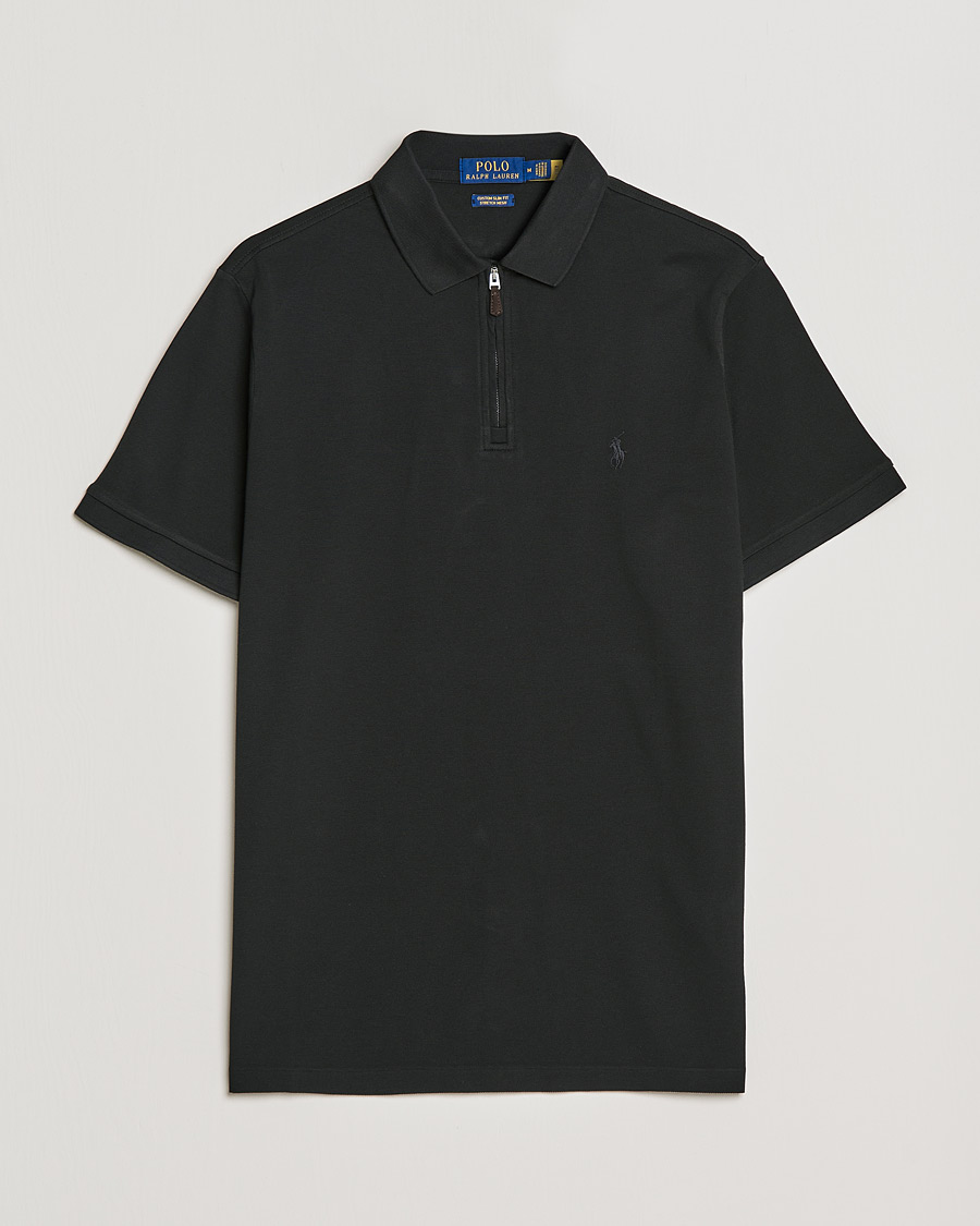 Men |  | Polo Ralph Lauren | Custom Slim Fit Half Zip Polo Black