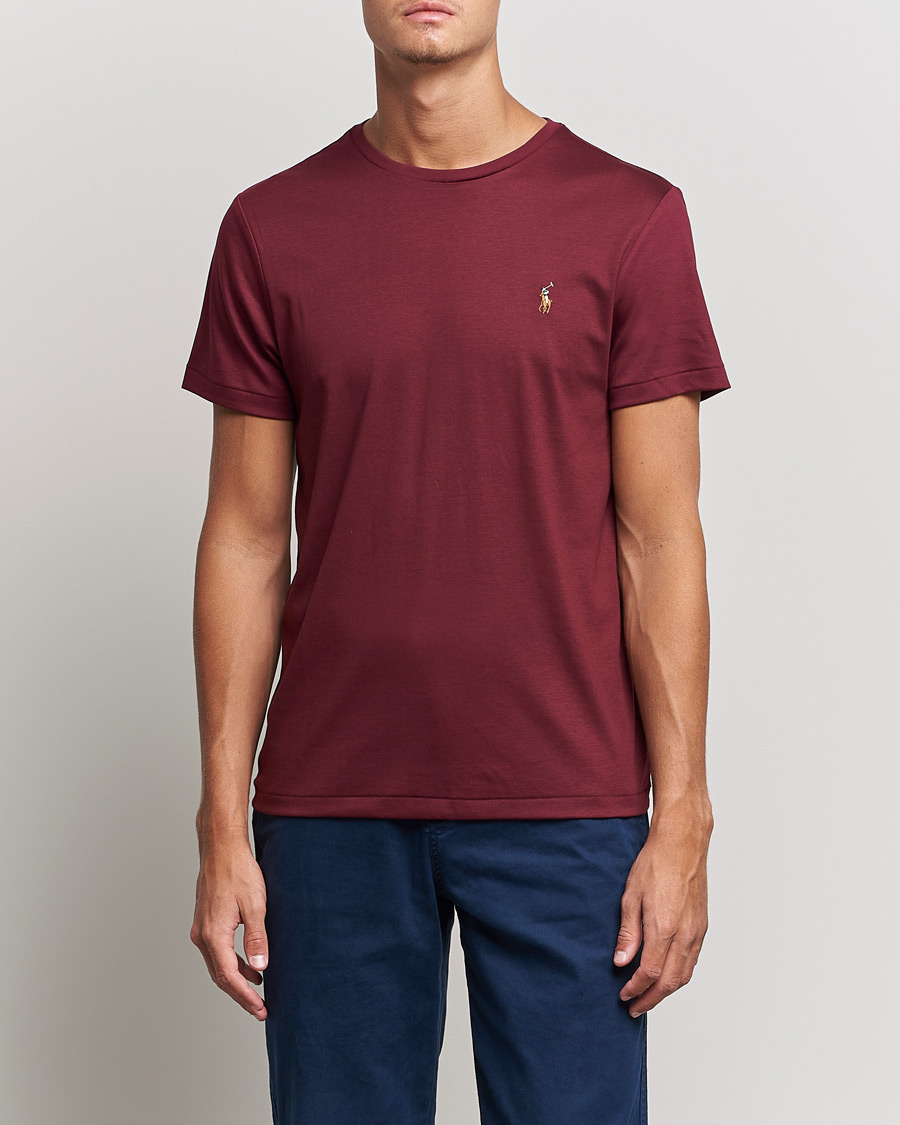 Men | T-Shirts | Polo Ralph Lauren | Luxury Pima Cotton Crew Neck Tee Classic Wine