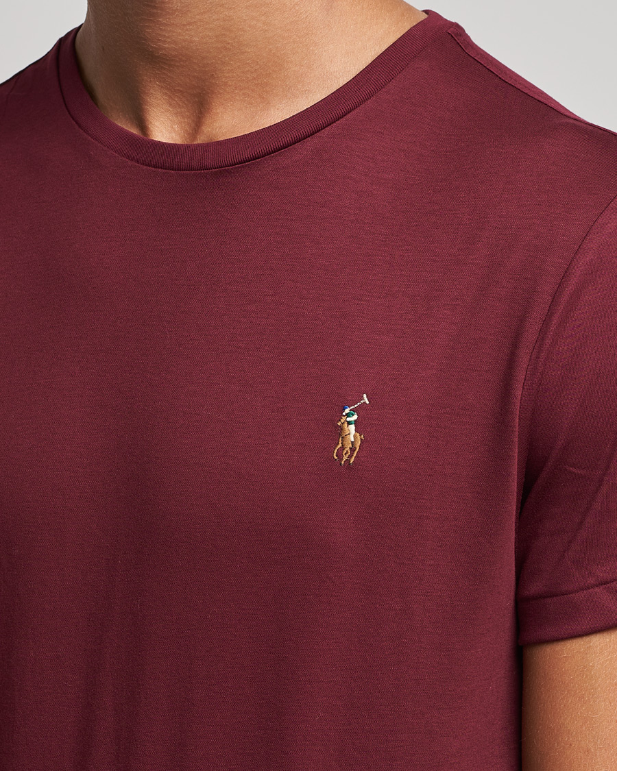 Men | T-Shirts | Polo Ralph Lauren | Luxury Pima Cotton Crew Neck Tee Classic Wine