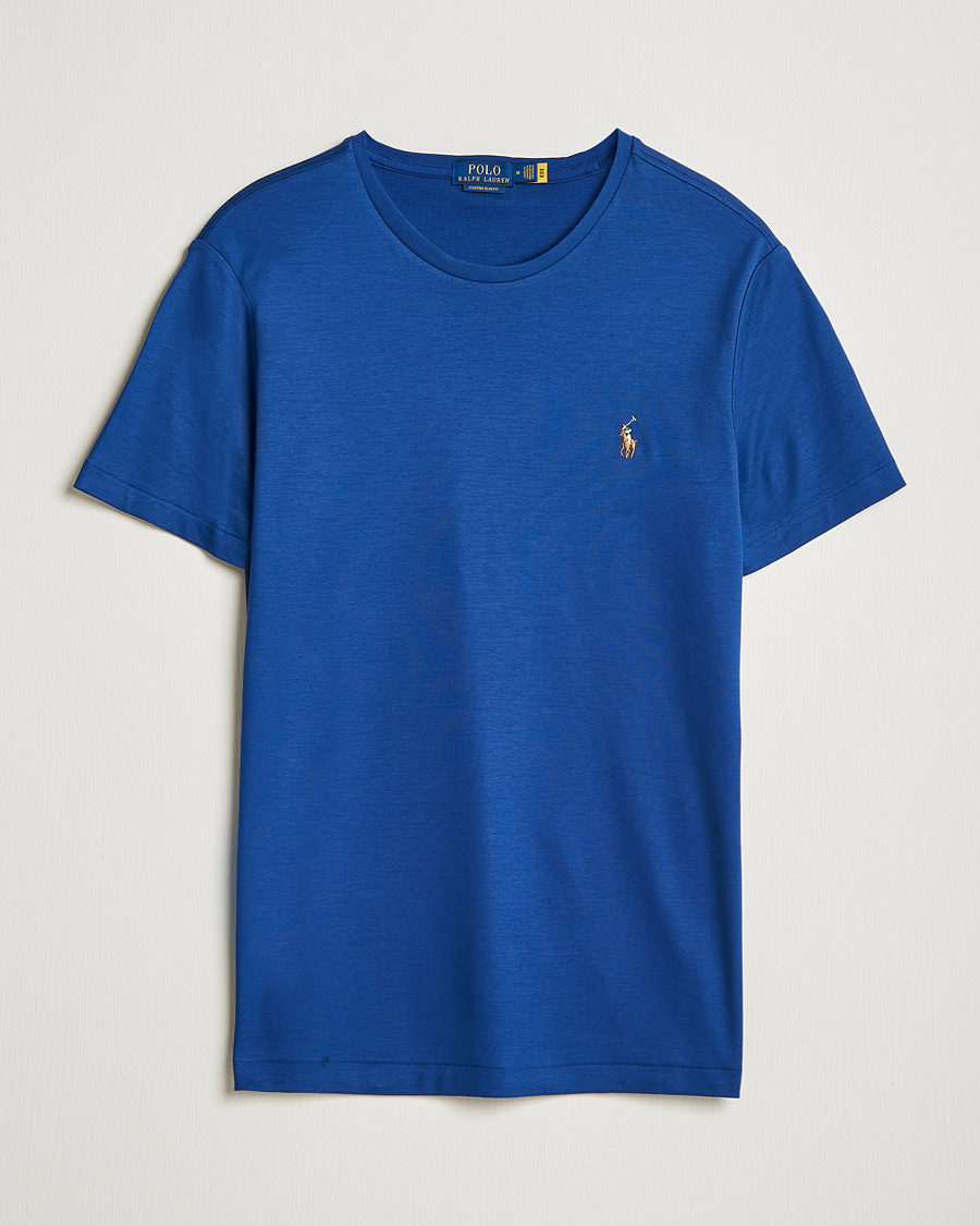 Men | T-Shirts | Polo Ralph Lauren | Luxury Pima Cotton Crew Neck Tee Harrison Blue
