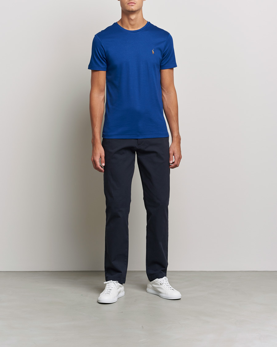 Men | T-Shirts | Polo Ralph Lauren | Luxury Pima Cotton Crew Neck Tee Harrison Blue