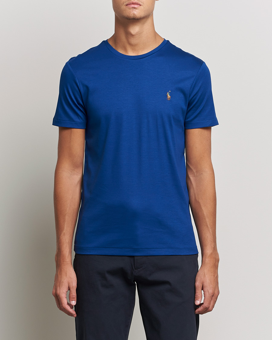 Men | T-Shirts | Polo Ralph Lauren | Luxury Pima Cotton Crew Neck Tee Harrison Blue