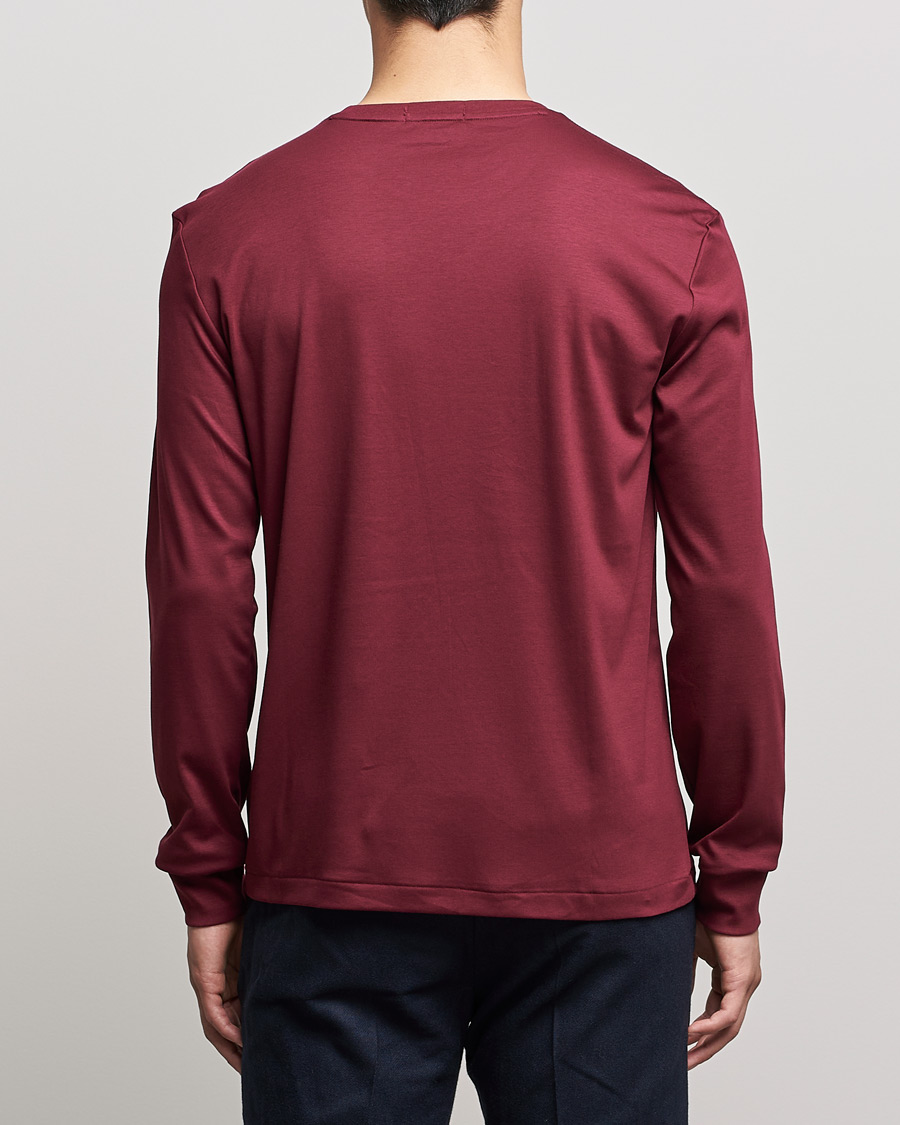 Men | T-Shirts | Polo Ralph Lauren | Luxury Pima Cotton Long Sleeve Tee Classic Wine