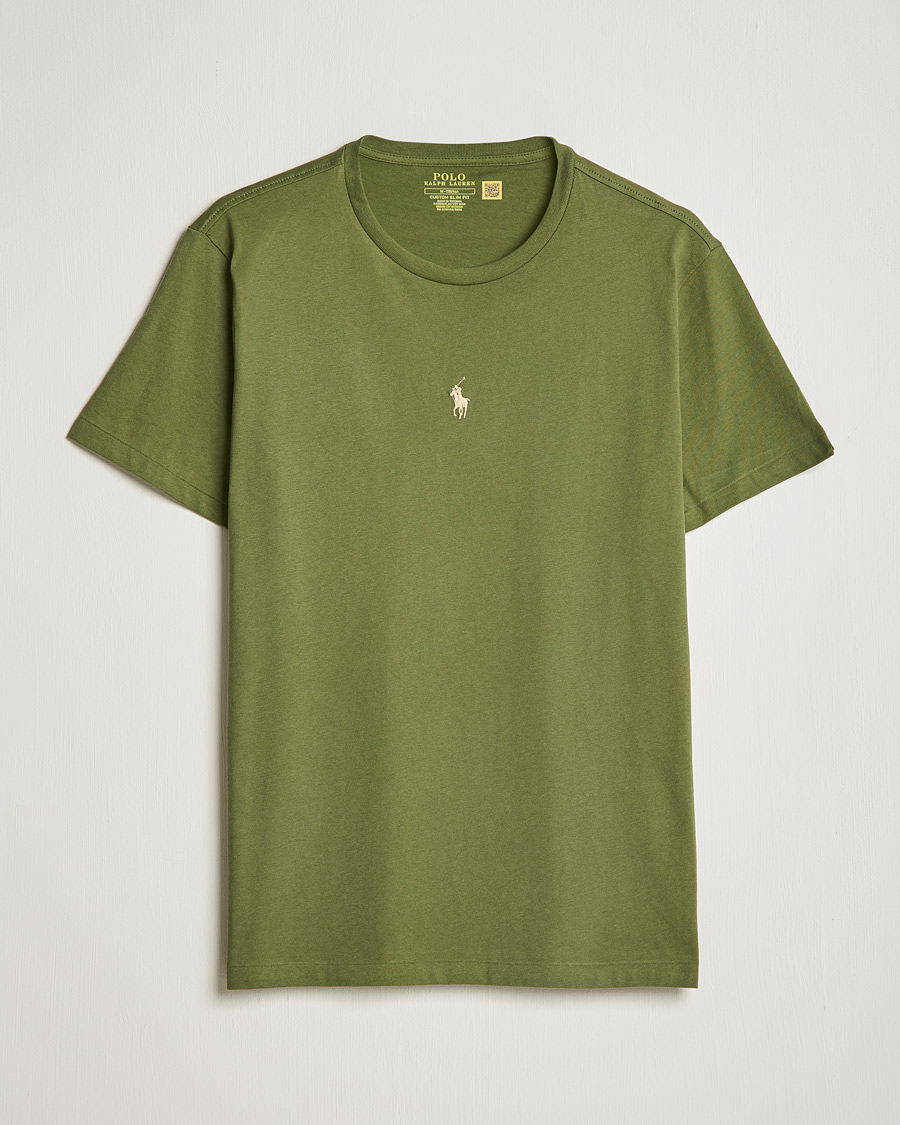 Men | T-Shirts | Polo Ralph Lauren | Center Logo Crew Neck Tee Army Olive