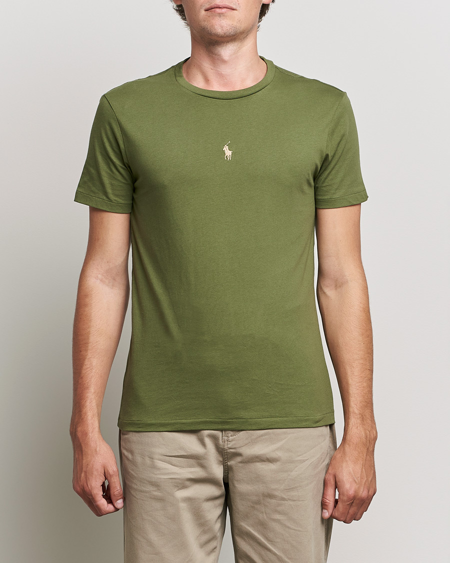 Men | T-Shirts | Polo Ralph Lauren | Center Logo Crew Neck Tee Army Olive