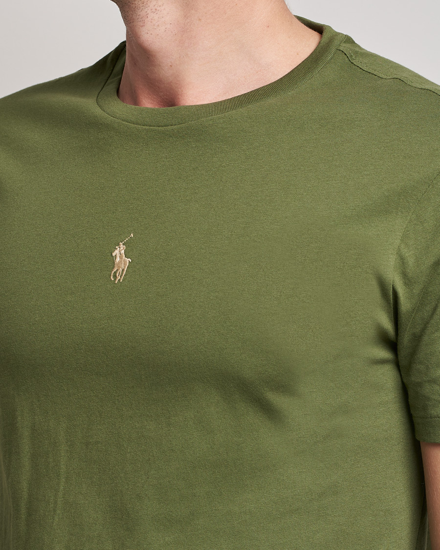 Men | T-Shirts | Polo Ralph Lauren | Center Logo Crew Neck Tee Army Olive