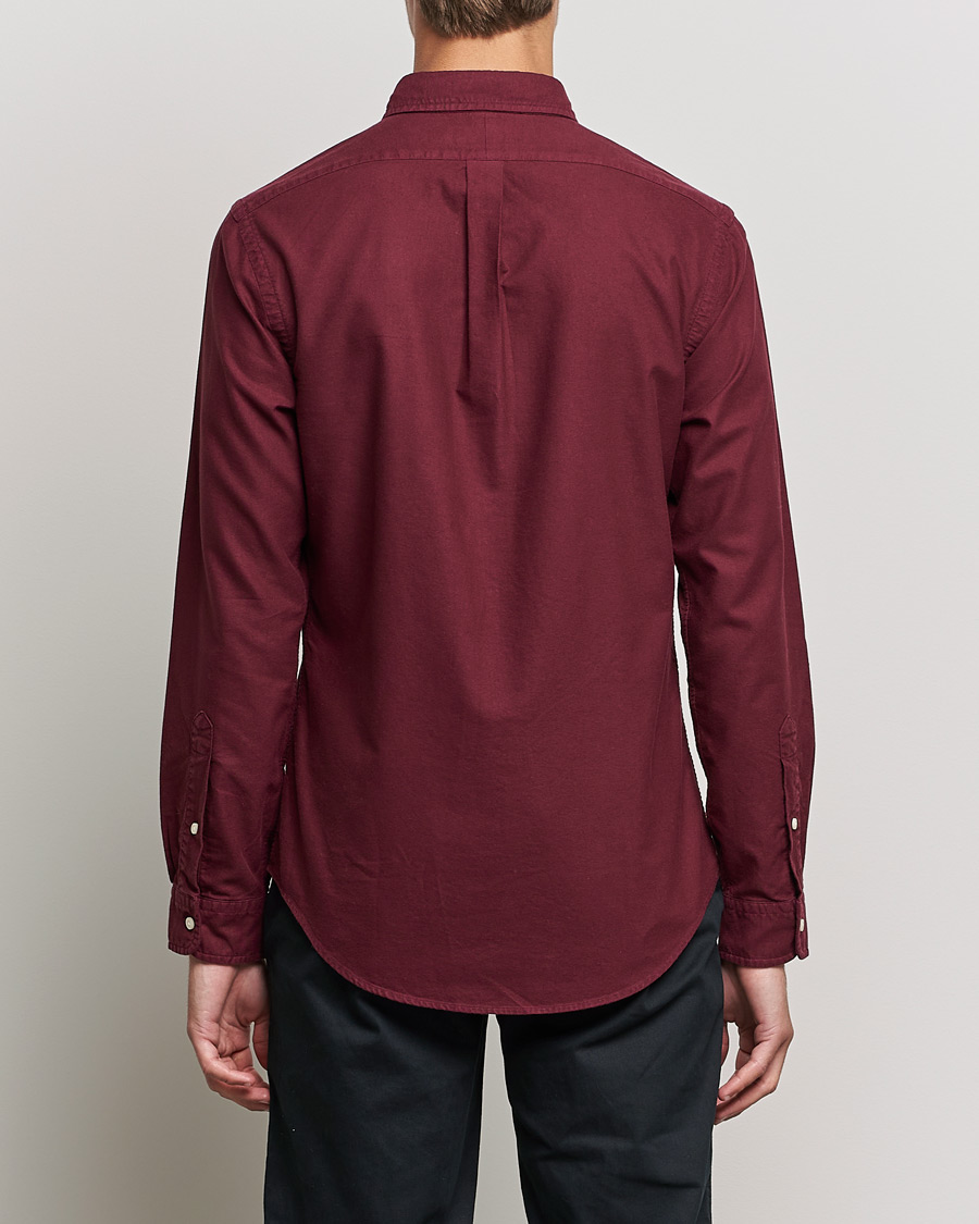Men | Shirts | Polo Ralph Lauren | Slim Fit Garment Dyed Oxford Rich Ruby