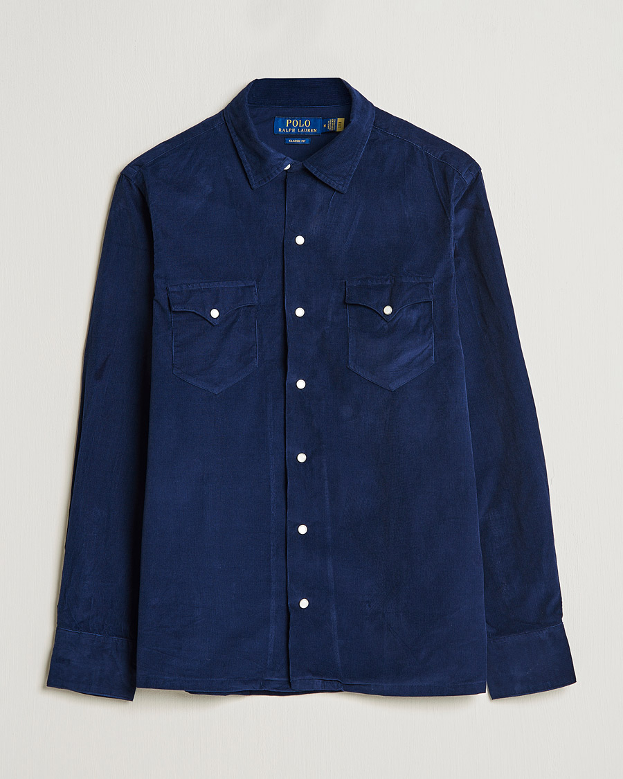 Men | Shirts | Polo Ralph Lauren | Corduroy Pocket Overshirt Newport Navy