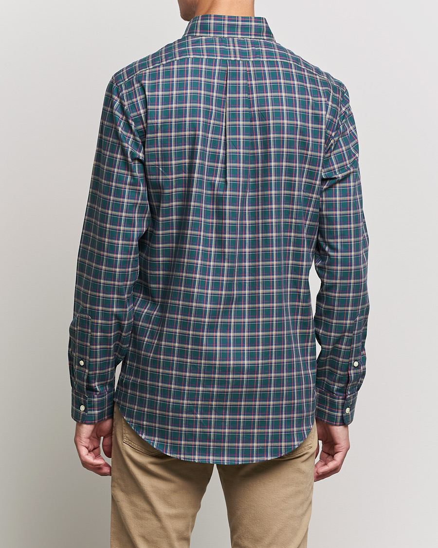 Men | Shirts | Polo Ralph Lauren | Custom Fit Twill Checked Shirt Green/Cream