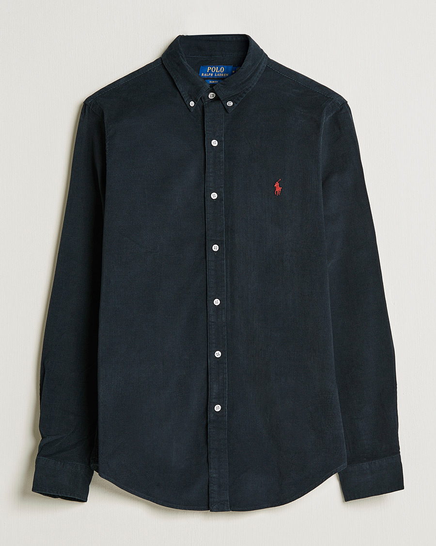 Men | Shirts | Polo Ralph Lauren | Slim Fit Corduroy Shirt Black