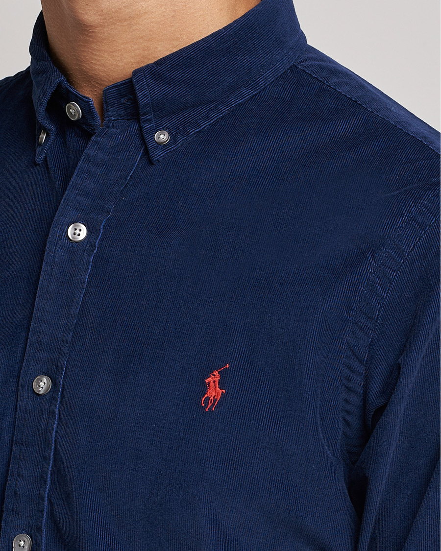 Men | Shirts | Polo Ralph Lauren | Slim Fit Corduroy Shirt Newport Navy