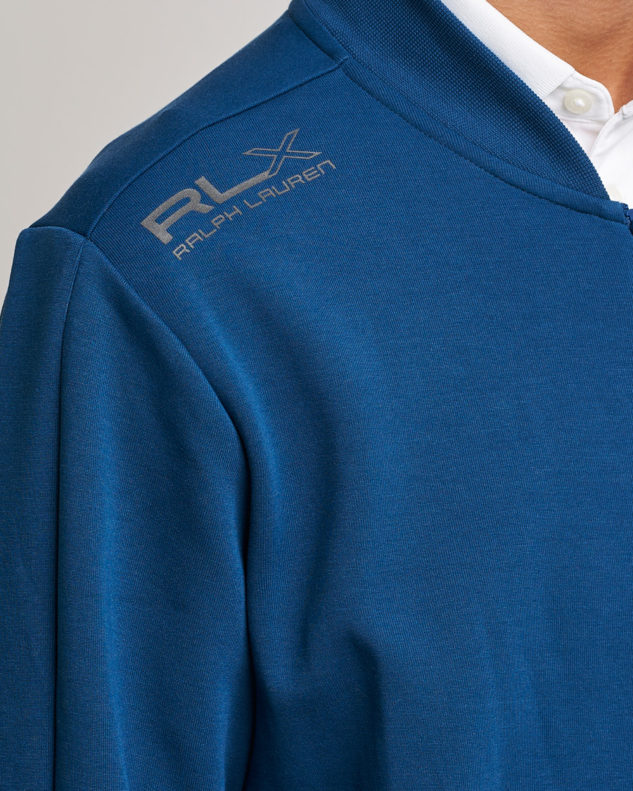 Men | Sweaters & Knitwear | RLX Ralph Lauren | Double Knit Full Zip Sweater Raleigh Blue