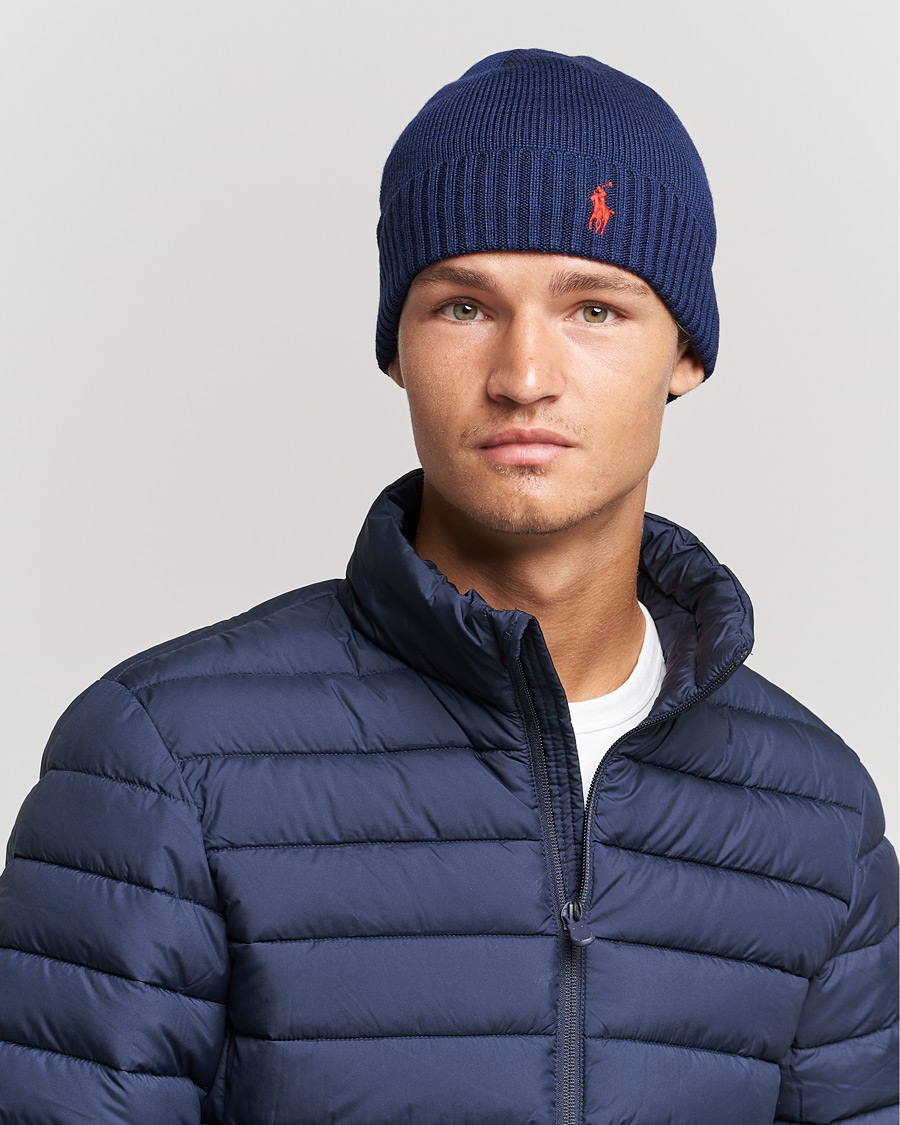 Men | Beanies | Polo Ralph Lauren | Merino Beanie Hunter Navy