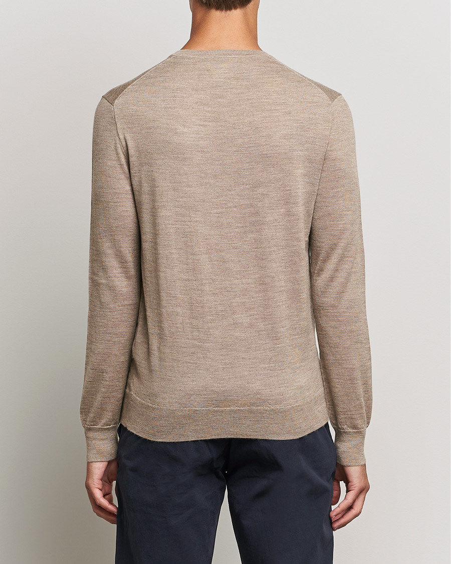 Men | Sweaters & Knitwear | Polo Ralph Lauren | Merino Crew Neck Pullover Light Walnut Heather