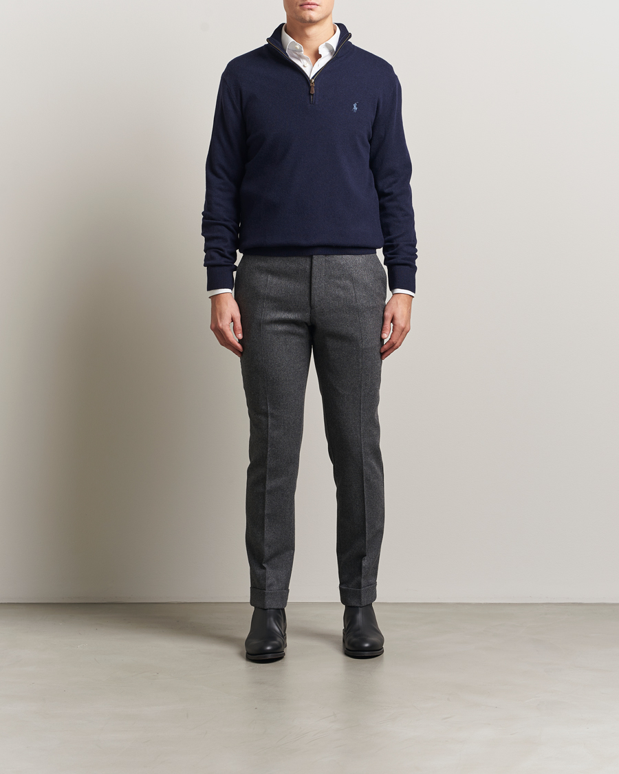 Polo Ralph Lauren Grey Half-Zip Vintage Sweater (M)