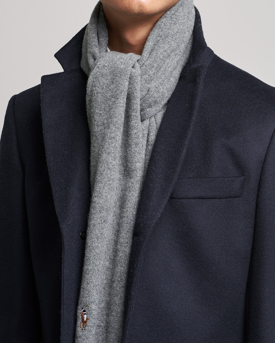 Men |  | Polo Ralph Lauren | Signature Wool Scarf Fawn Grey Heather