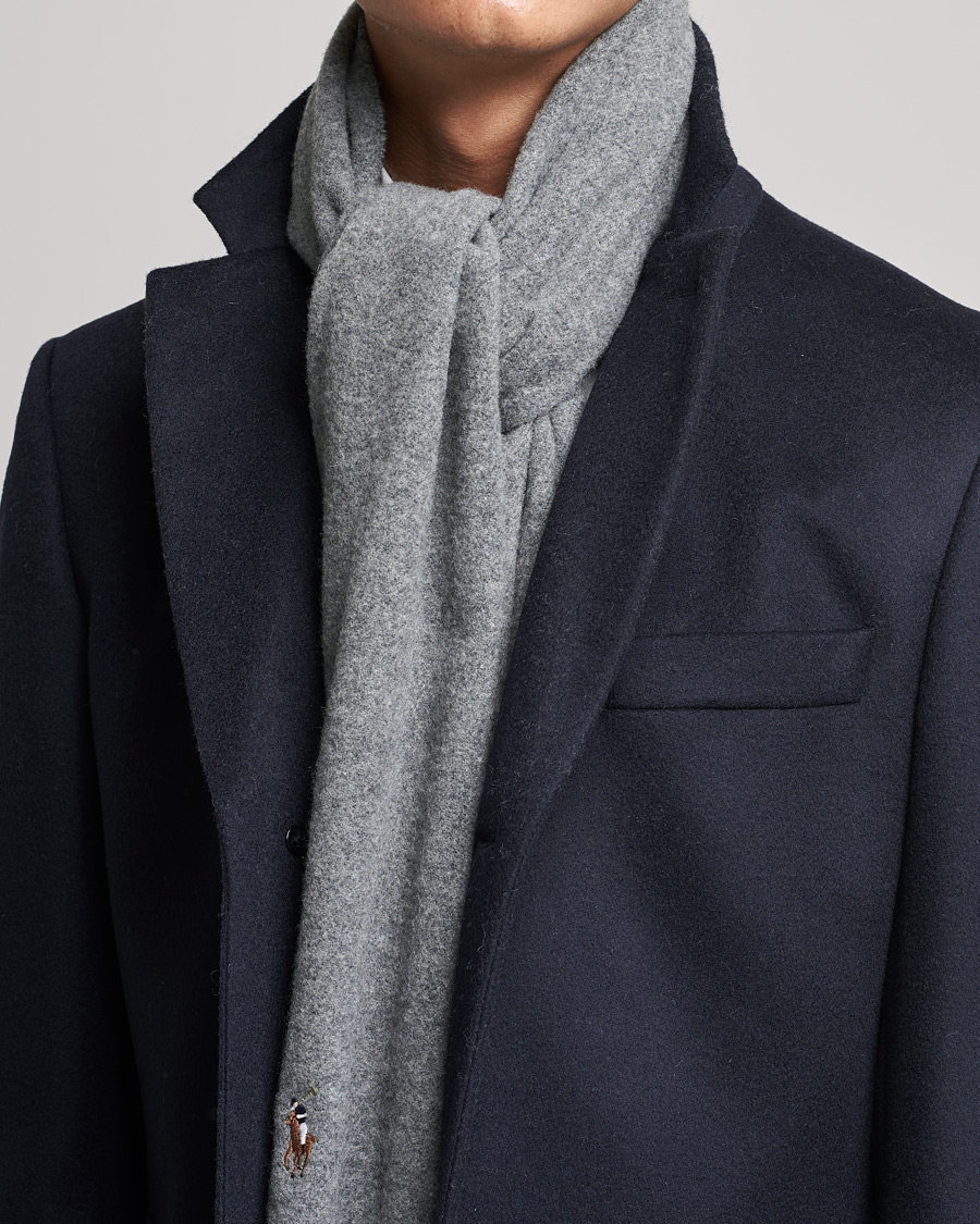 Men | Polo Ralph Lauren Signature Wool Scarf Fawn Grey Heather | Polo Ralph Lauren | Signature Wool Scarf Fawn Grey Heather