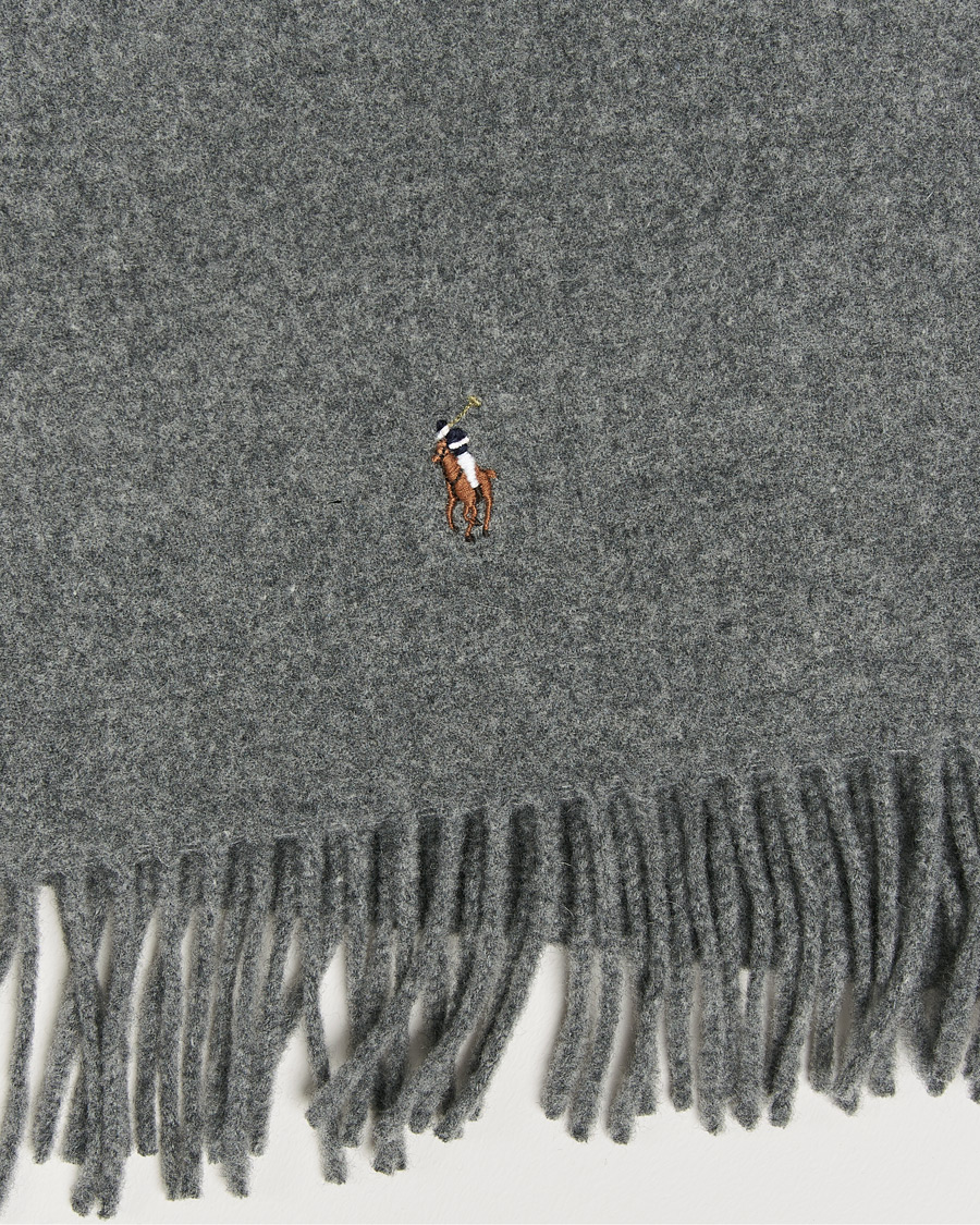 Men | Polo Ralph Lauren Signature Wool Scarf Fawn Grey Heather | Polo Ralph Lauren | Signature Wool Scarf Fawn Grey Heather