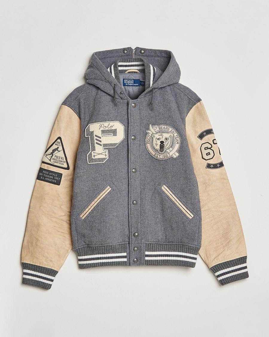Men | Coats & Jackets | Polo Ralph Lauren | Ski Varsity Lined Bomber Jacket Grey Heather