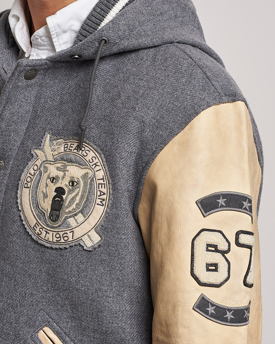 Men | Coats & Jackets | Polo Ralph Lauren | Ski Varsity Lined Bomber Jacket Grey Heather