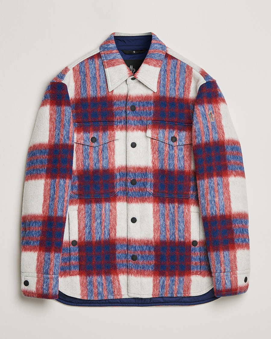Men | Coats & Jackets | Moncler Grenoble | Waier Padded Shirt Jacket White/Red