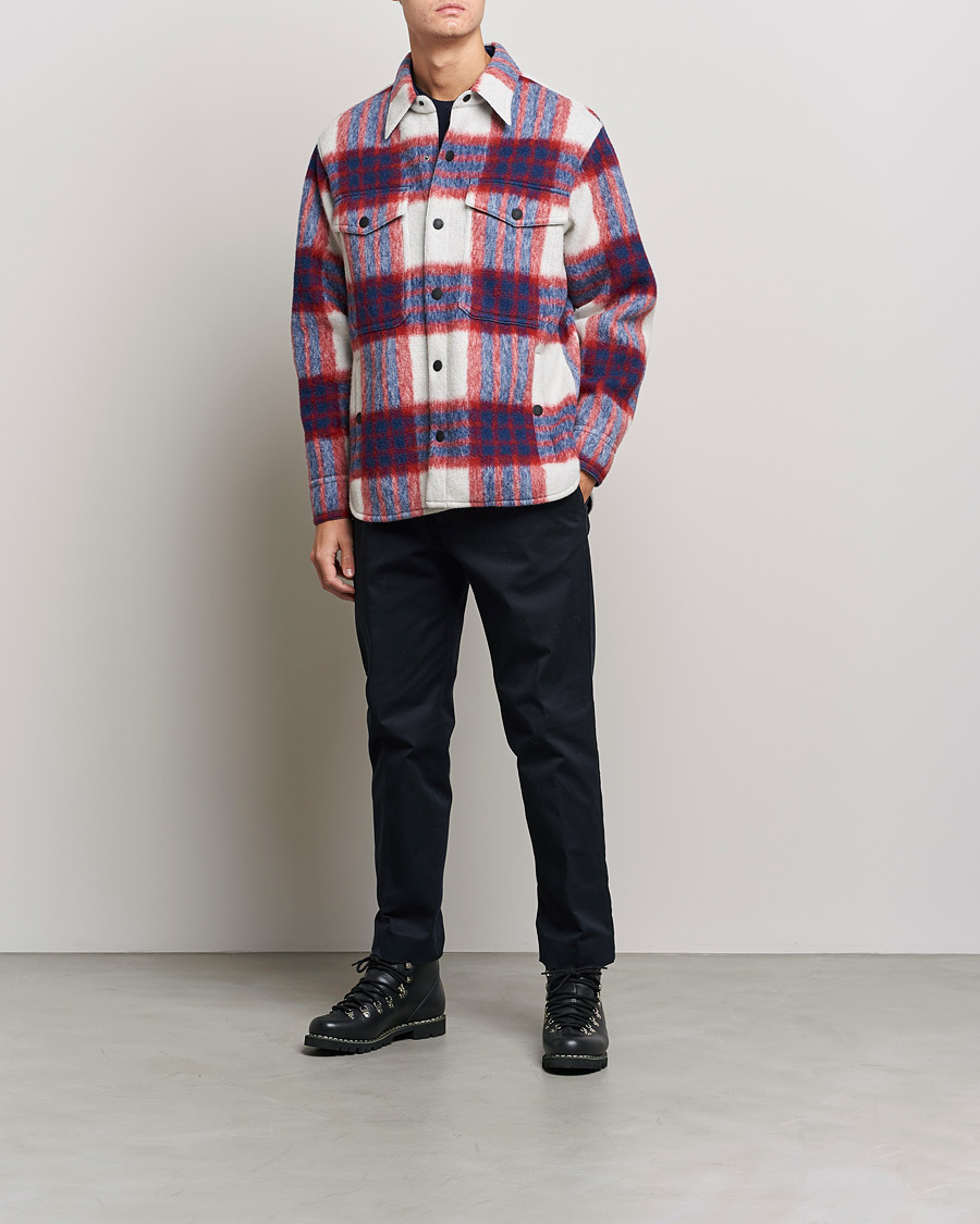 Men | Coats & Jackets | Moncler Grenoble | Waier Padded Shirt Jacket White/Red