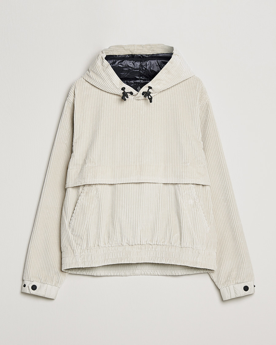 Men | Coats & Jackets | Moncler Grenoble | Stretch Corduroy Hoodie Off White