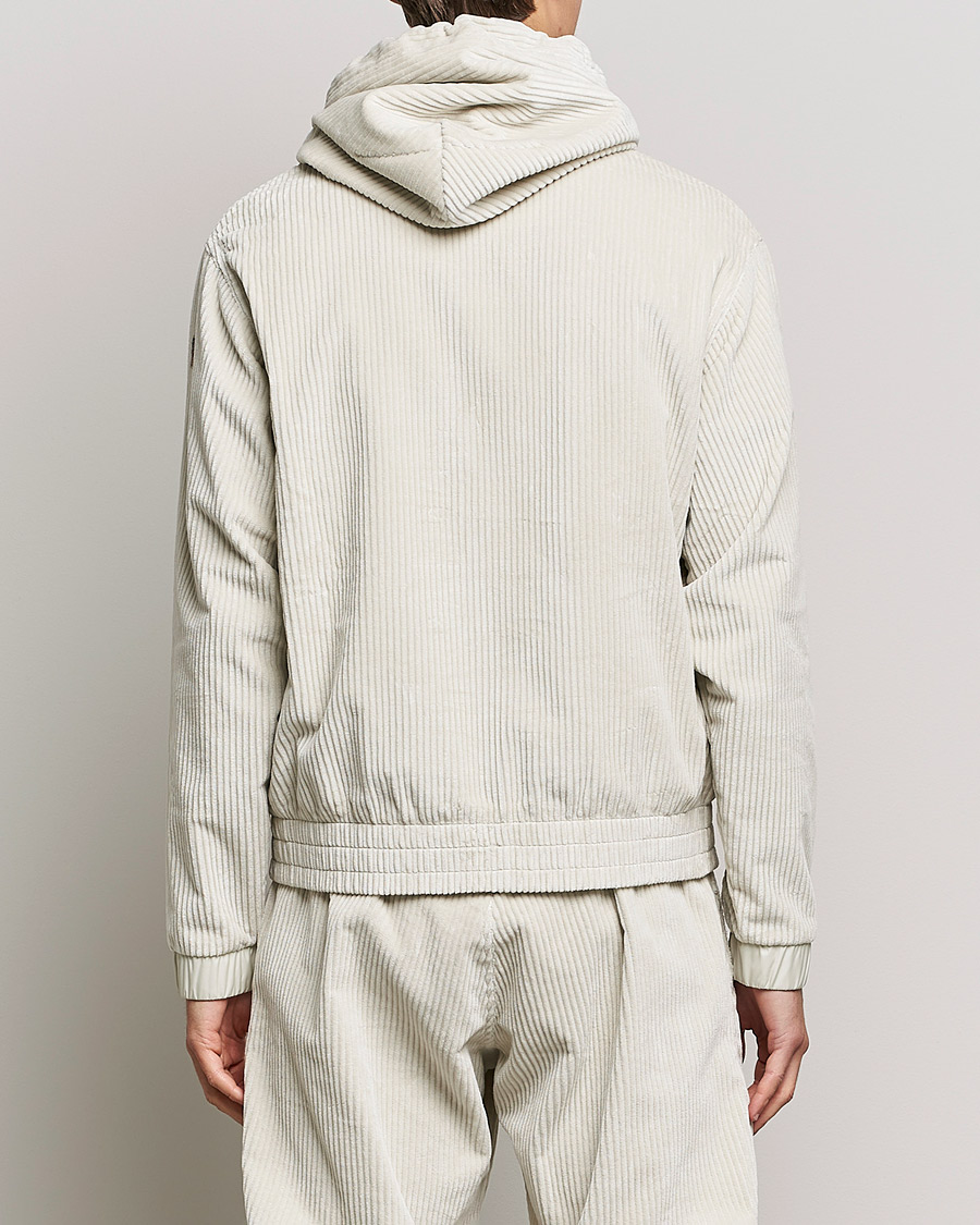 Men | Coats & Jackets | Moncler Grenoble | Stretch Corduroy Hoodie Off White