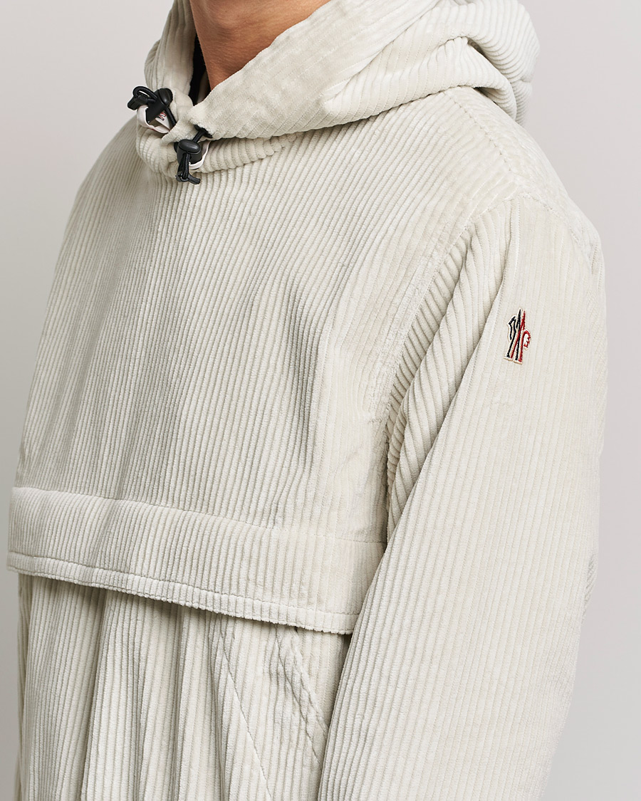 Men | Coats & Jackets | Moncler Grenoble | Stretch Corduroy Hoodie Off White