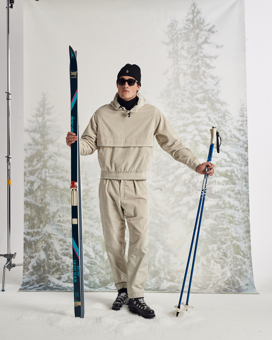 Men | Trousers | Moncler Grenoble | Stretch Corduroy Pants Off White