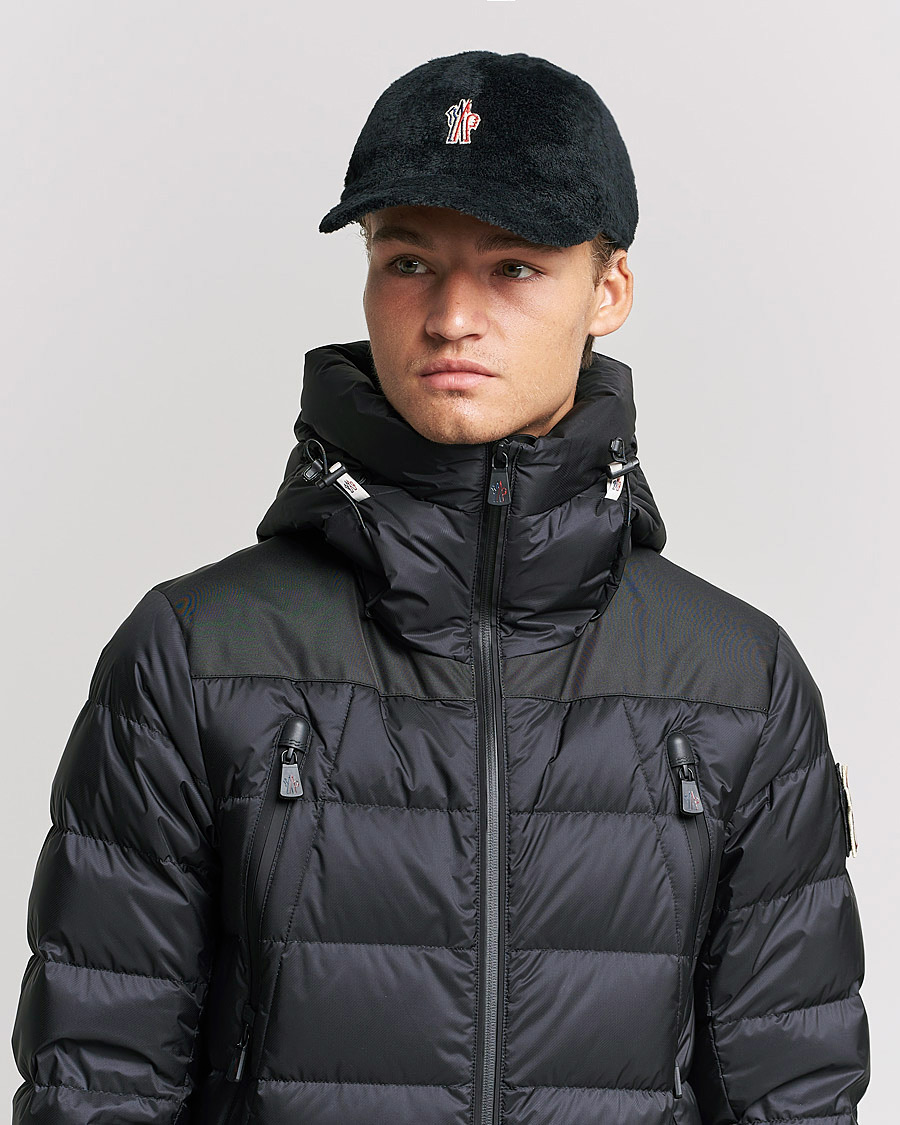 Men | Moncler Grenoble Fleece Baseball Cap Black | Moncler Grenoble | Fleece Baseball Cap Black