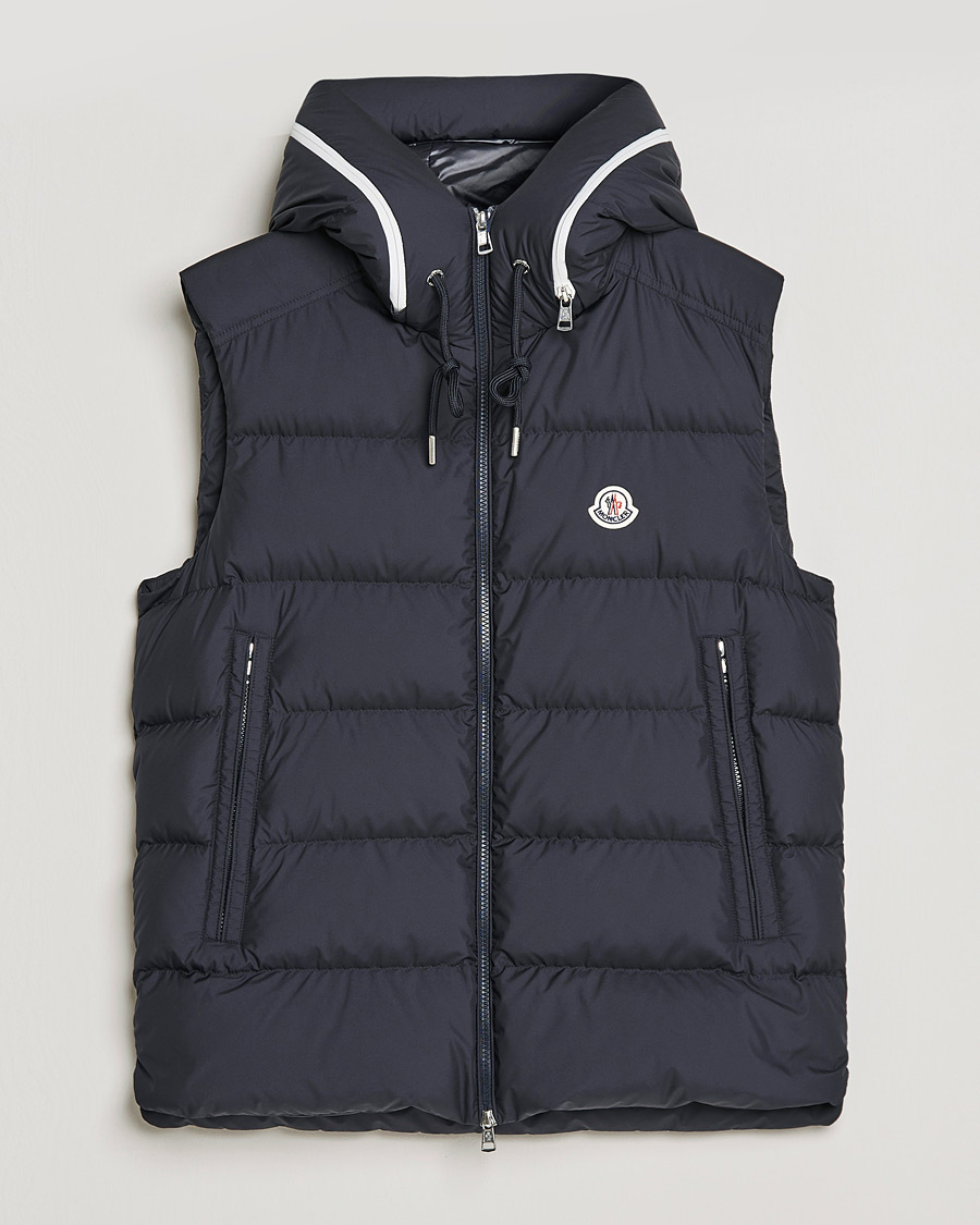 Men | Coats & Jackets | Moncler | Cardamine Hooded Down Vest Navy
