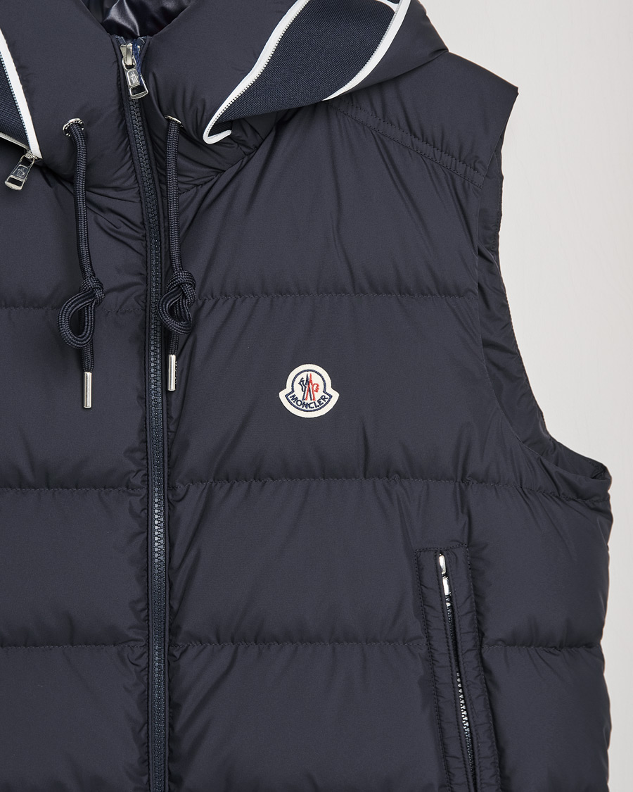 Men | Coats & Jackets | Moncler | Cardamine Hooded Down Vest Navy