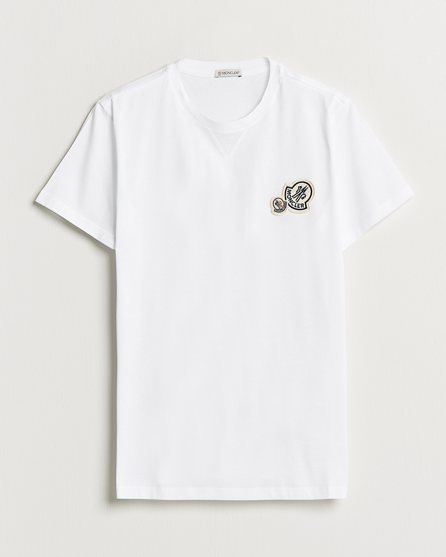 Men | T-Shirts | Moncler | Double Logo T-Shirt White