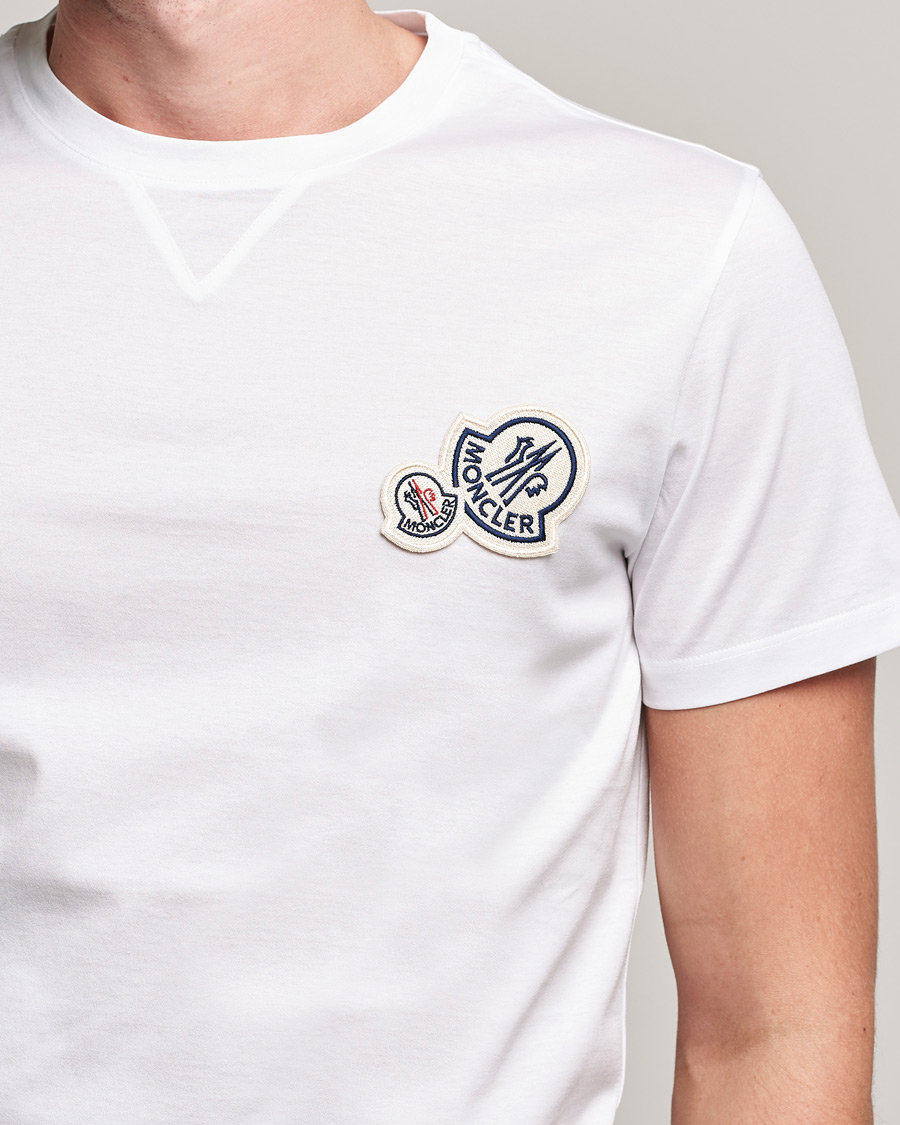 Men | T-Shirts | Moncler | Double Logo T-Shirt White
