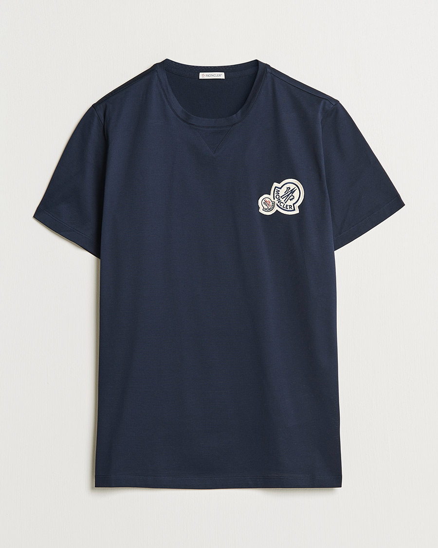 Men |  | Moncler | Double Logo T-Shirt Navy