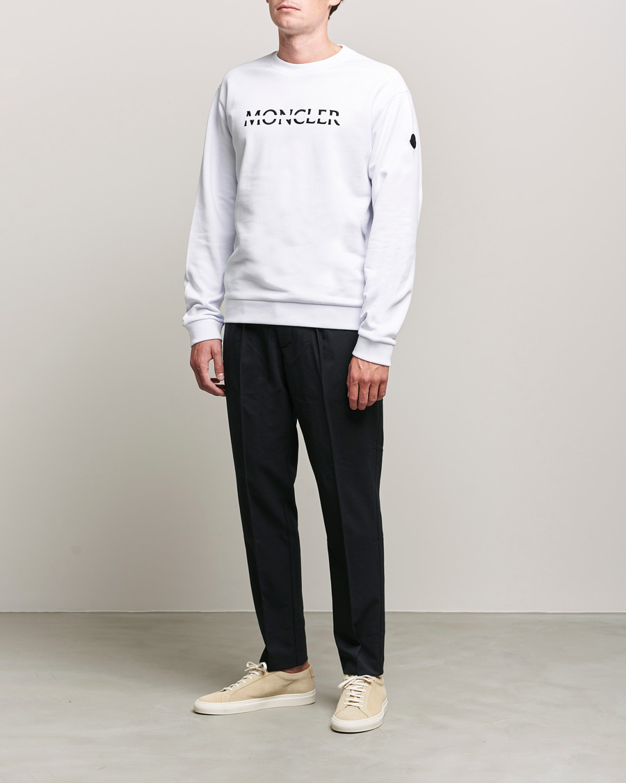 Men | Sweaters & Knitwear | Moncler | Lettering Sweatshirt White