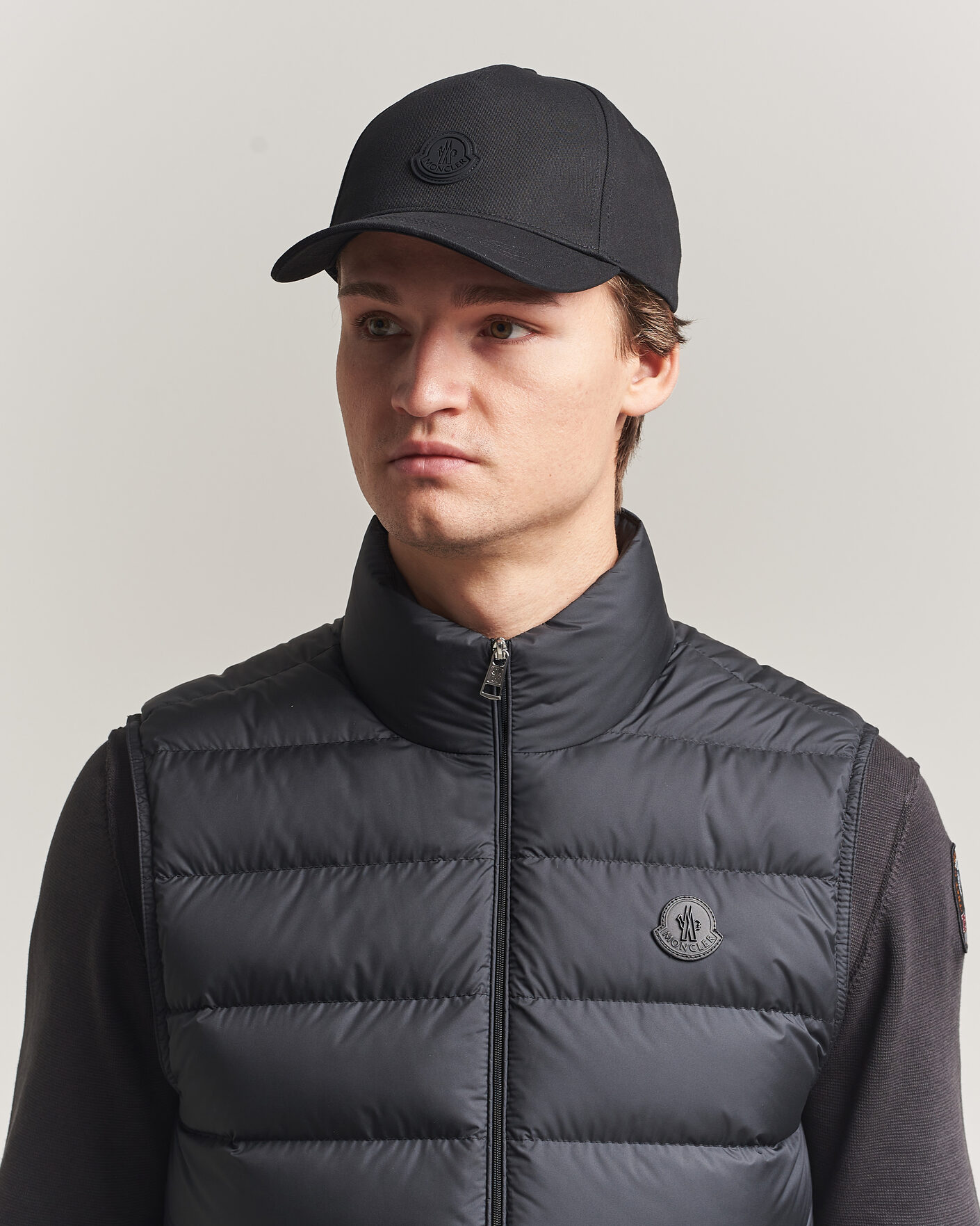 Men | Hats & Caps | Moncler | Tonal Logo Cap Black