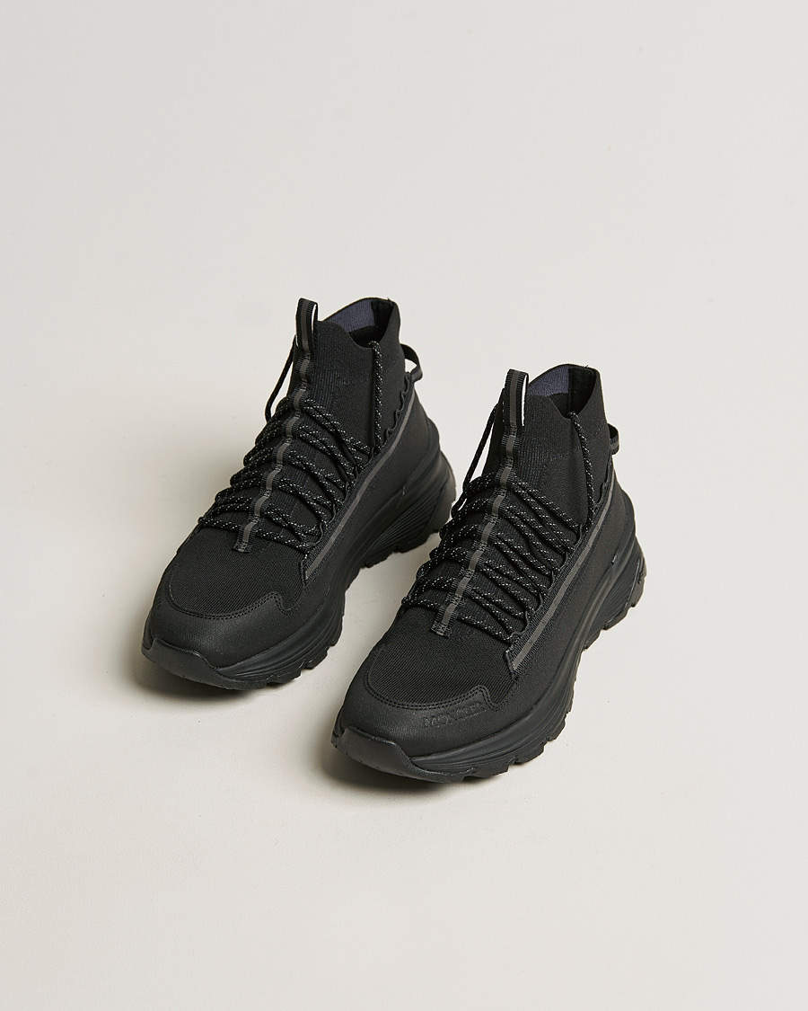 Men | Black sneakers | Moncler | Knit High Running Sneakers Black
