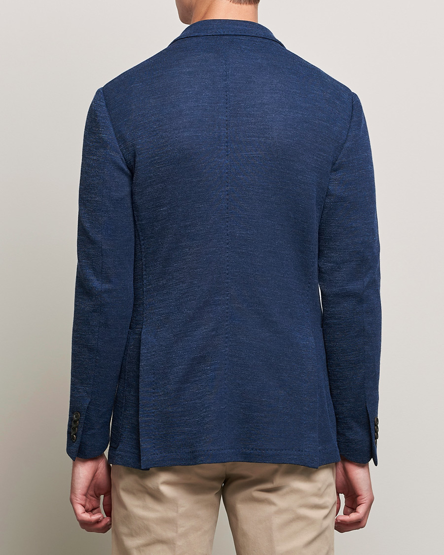 Men | Blazers | Canali | Structured Wool Jersey Jacket Dark Blue