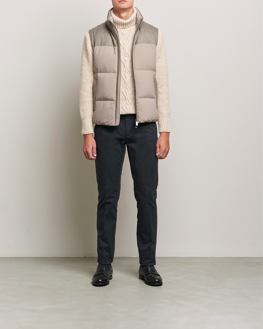 Men | Trousers | Canali | Slim Fit Stretch Chinos Navy