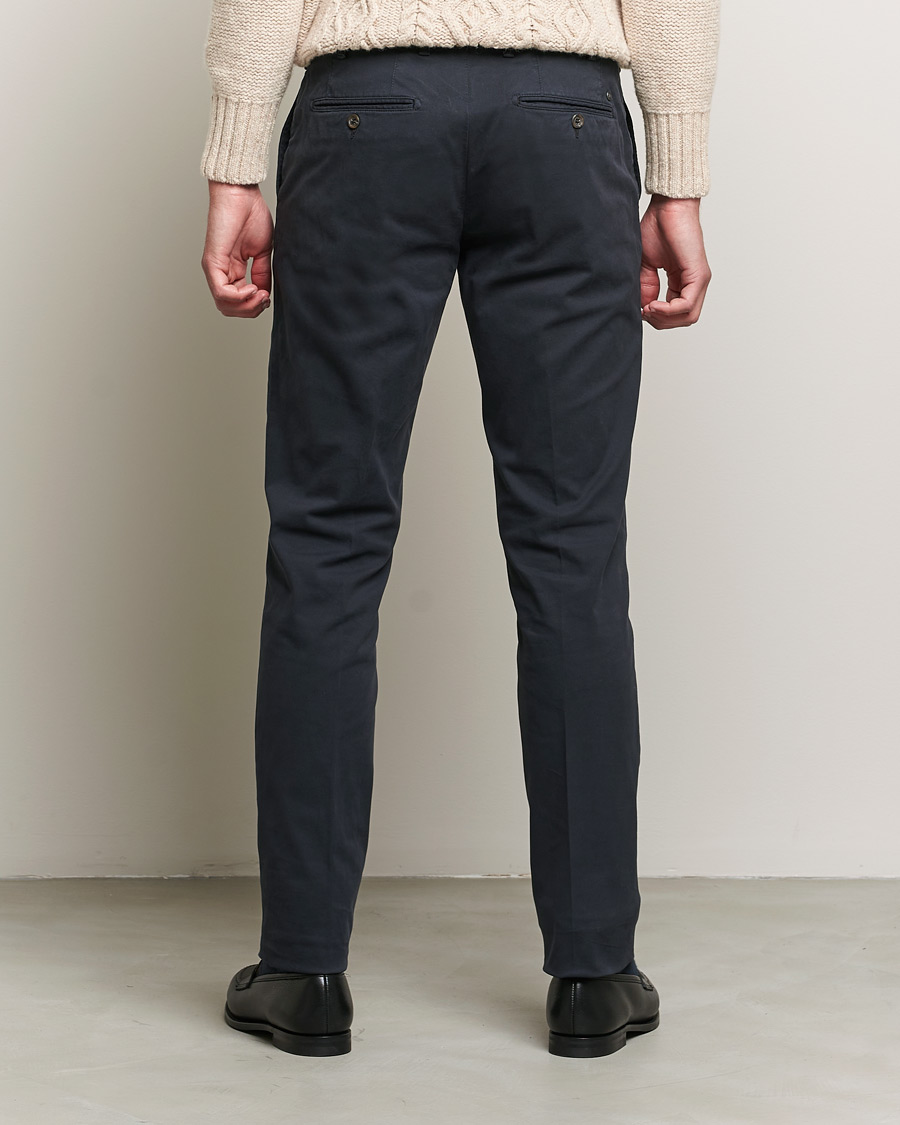 Men | Trousers | Canali | Slim Fit Stretch Chinos Navy
