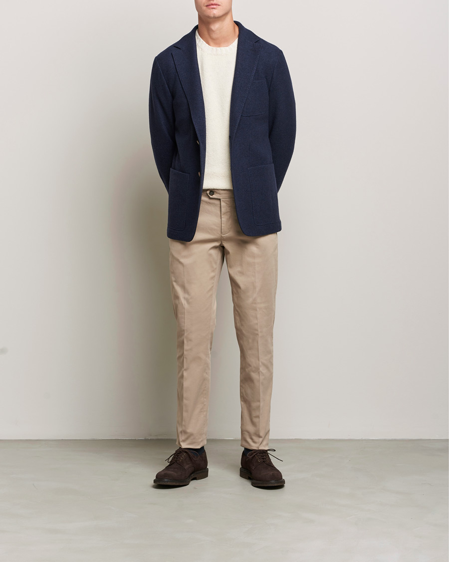 Men | Trousers | Canali | Slim Fit Twill Cotton Chinos Beige