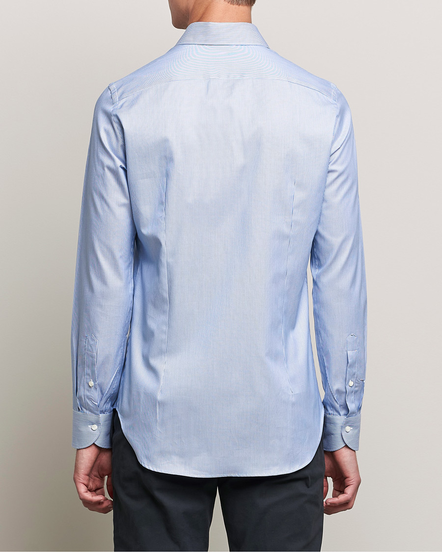 Men | Shirts | Canali | Slim Fit Cut Away Shirt Blue Stripe