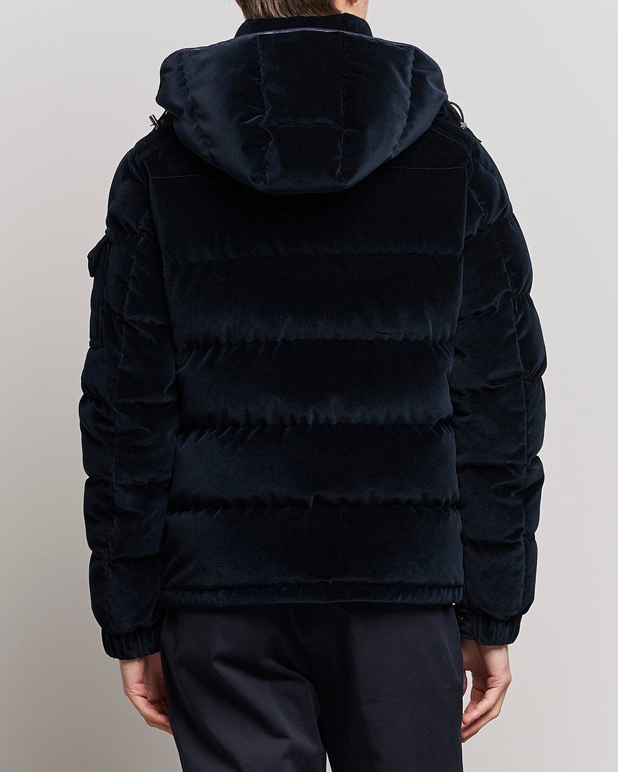 Men | Coats & Jackets | Moncler | Armorique Velvet Down Jacket Navy