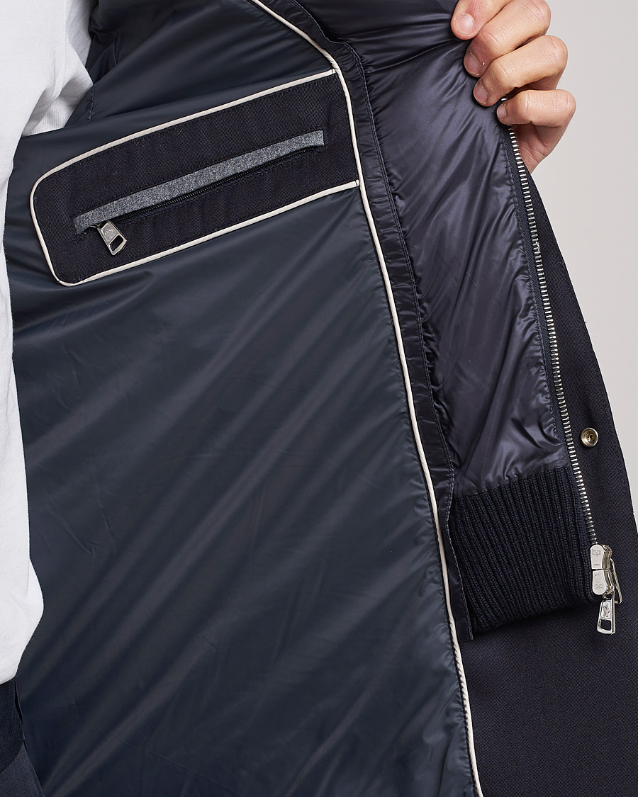 Men | Coats & Jackets | Moncler | Bess Flannel Down Blazer Navy