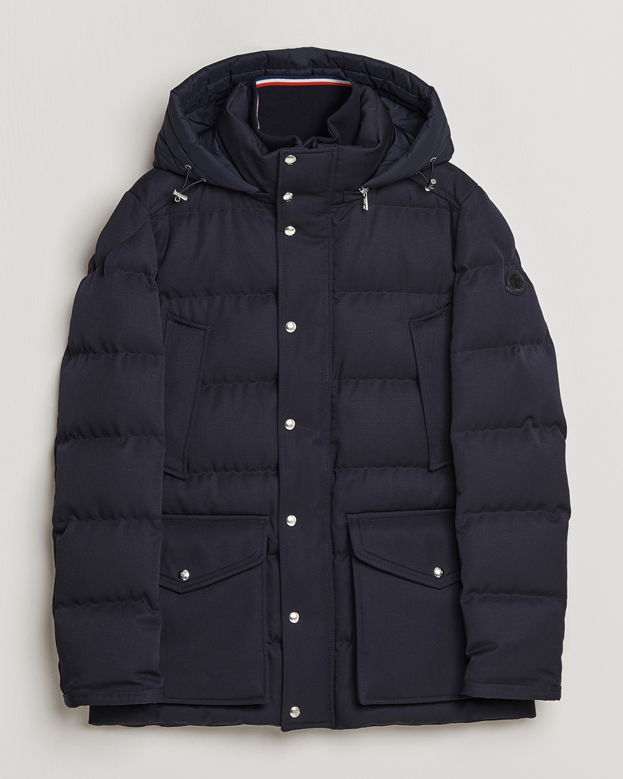 Men | Coats & Jackets | Moncler | Solidage Flannel Down Parka Navy