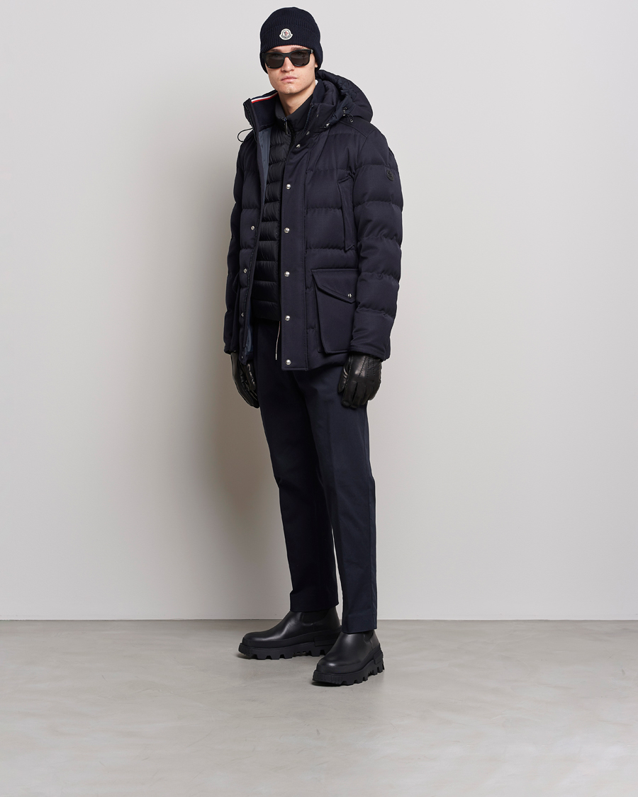 Men | Coats & Jackets | Moncler | Solidage Flannel Down Parka Navy